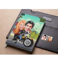 Bk Gift Kişiye Özel Sevgililer Karikatürlü Beyaz Defter-17 , Arkadaşa Hediye , Sevgiliye Hediye