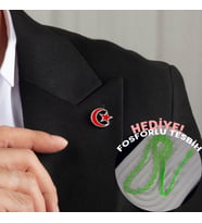 Gümüş 925 Ayar Ay Yıldız Yaka Rozeti