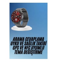 Mey İthalat® Çağrı Cevaplama Sesli Asistan Çoklu Dil Desteği 5.0 Bluetooth Akıllı Saat