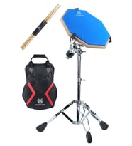 Maxword DD-239BL Pro Bateri Davul Çalışma Pedi Seti Drum Practice Pad Full Set