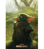 Erik Poster The Mandalorian Child Grogu - Duvar Dekorasyonu Baby Yoda Star Wars