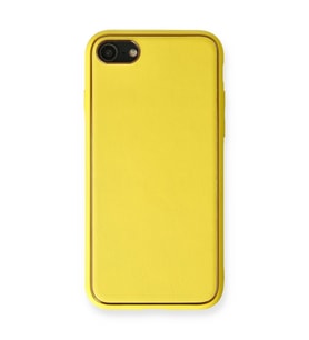 iPhone 7 Kılıf Coco Deri Silikon Kapak - Sarı