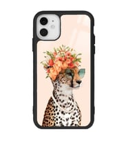 iPhone 11 İnfluencer Leopar Kedi Tasarımlı Glossy Telefon Kılıfı