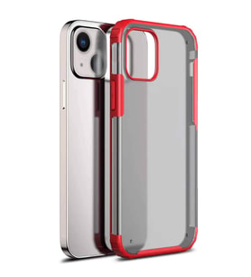 Microsonic Apple iPhone 13 Mini Kılıf Frosted Frame Kırmızı