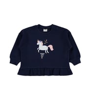 Civil Baby Unicorn Baskılı 6-18 Ay Sweatshirt - Lacivert 18-24 Ay