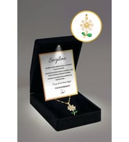 14 Şubat Sevgililer Günü Hediye"Sevgilime" Papatya Çelik Kolye  Işıklı Premium Kutu  Mesaj Kartı (Gold)