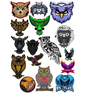 Baykuş OWL Sticker Set-3 17 Parça Telefon, Tablet, Defter, Laptop Sticker