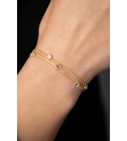 Elika Silver Kadın Taşlı 925 Ayar Gümüş Bileklik (STD)