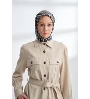 LINE DESEN TWILL İPEK EŞARP -4304