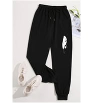 Unisex Baskılı Eşofman Altı (Siyah)