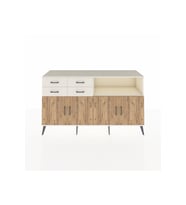 Kronos Konsol 4 Raflı 4 Çekmeceli 4 Kapaklı 176x59x99 Aytaşı-Çam/Aytaşı