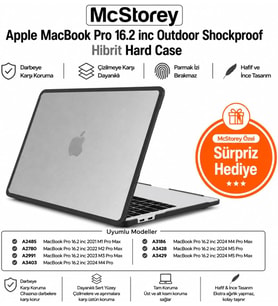 MacBook Pro 16.2 İnç Kılıf A2485 A2780 A2991 A3403 A3186 A3428 A3429 Uyumlu Rugged Armor Shockproof TPU Bumper Sert Kapak Darbe Korumalı Hard Case Şeffaf