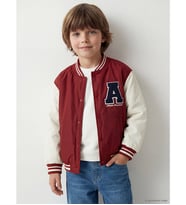LCW Kids Bordo Nakışlı Kolej Yaka Erkek Çocuk Yağmurluk