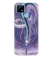 Realme C11 C21 C21Y C25Y C11 2021 Kılıf Desemli Silikon Kız ve Ejderha 1742