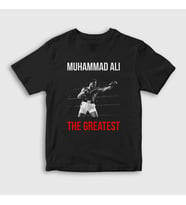 Presmono Unisex Çocuk Siyah Great Boxing Boks Muhammad Muhammed Ali T-Shirt 509162tt