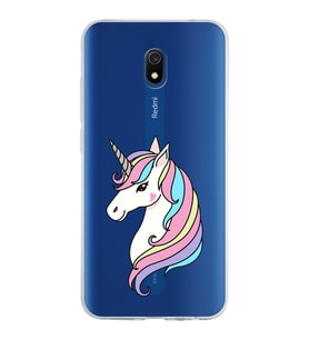 Xiaomi Redmi 8A Uyumlu Kapak Unicorn Tasarımlı Şeffaf Silikon Kılıf