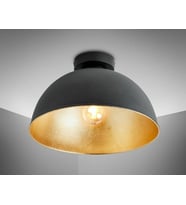 Rsylight Retro Metal Dekoratif Rustik Siyah Tavan Plofyoner Avize Çap 30 cm
