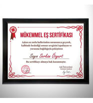 Kişiye Özel Mükemmel Eş Sertifikası