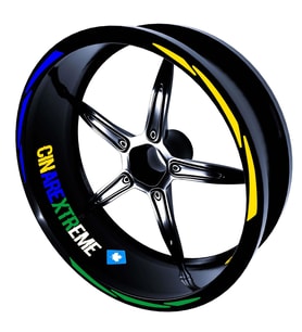 Brazilian Design Yeşil Sarı Brezilya Jant Şeridi Sticker Çınar Extreme 