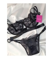 Flowers Bralet Takımı A+ (Siyah)