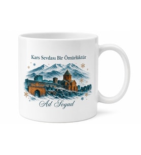 Kars Memleket Temalı Kişiye Özel Baskılı Kupa Bardak Hediye