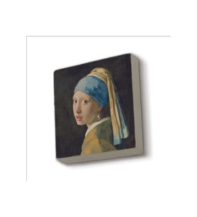 İnci Küpeli Kız (Johannes Vermeer, 1665 Baskılı Taş Magnet 5X5