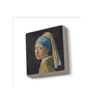 İnci Küpeli Kız (Johannes Vermeer, 1665 Baskılı Taş Magnet 5X5