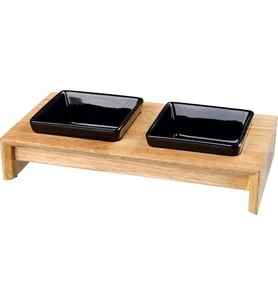 Mama Su Kabı Seti, 2X0,2L, Ahşap, 28X5X15Cm