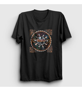 Presmono Unisex Siyah Fourty Years V2 Kiss T-Shirt 292051tt