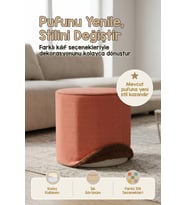 Çift Yönlü Çevir Puf Çift Taraflı Yıkanabilir Puf Bench Kılıfı Linen