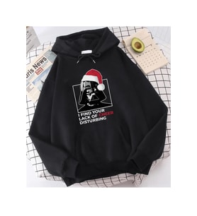 Darth Vader Yılbaşı Kapşonlu Sweatshirt (Siyah)