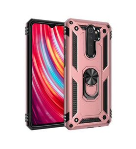 Xiaomi Redmi Note 8 Pro Kılıf Sofya Yüzüklü Silikon Kapak - Rose