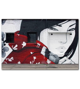 Cakatablo Duvar Boyama Graffitici Kız MDF Tablo