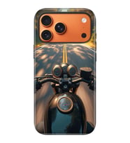 iPhone 17 Pro Max Uyumlu Kılıf Lansman İçi Kadife Temalı Desenli Silikon Motorsiklet