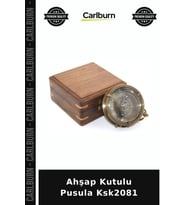 Özel Üretim Dekoratif Hediyelik Koleksiyon Nostaljik Masaüstü Aksesuar Ahşap Kutulu Pusula Ksk2081