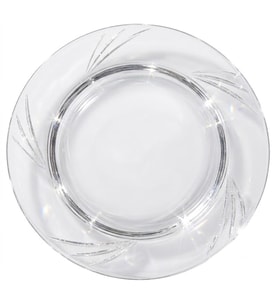 Şeffaf Mika Plastik Tabak - Parti Sunum Yemek Tabağı - Yuvarlak - 26 Cm. - 18 Adet