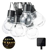 Solar 10Led Ampül 8 Mod 3.5Mt Güneş Enerjili Dış Bahçe Aydınlatma Dekorasyon Günışığı