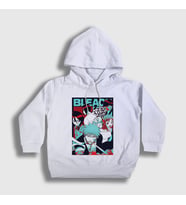 Presmono Unisex Çocuk Beyaz Poster Anime Bleach Kapüşonlu Sweatshirt 128158tt (Beyaz)
