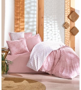 Cotton Box Çift Kişilik Nevresim Takımı Minimal Best Pembe