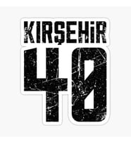 40 KIRŞEHİR Sticker Yapıştırma Oto Etiket 17cm