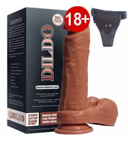 21 cm Ekstra Yumuşak Çift Katmanlı Belden Bağlamalı Realistik Penis