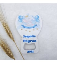 Hayaller Dükkanı 30 Adet Fil Baskılı Balon Açacak Magnet 11x7 Cm Uv Kız Bebek Magnetleri Bebek Şekeri