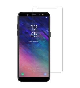 Samsung Galaxy A6 2018 Ekran Koruyucu Yeni Nesil HD Kalite Tempered Glass Cam (Renksiz)