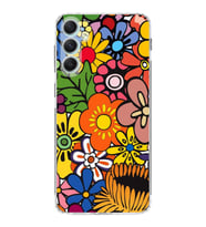 PrintiFy Samsung Galaxy A34 ile Uyumlu Retro Color 2  Kamera Korumalı Şeffaf  Kılıf
