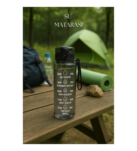 Suluk & Su Şişesi & Sporcu Matara Füme 1000 Ml