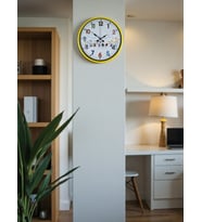 36 Cm Sarı Çocuk Odası Duvar Saati