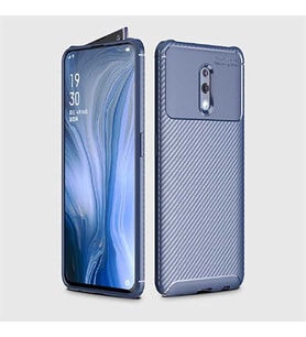Oppo Reno Kılıf Esnek Soft Karbon Tasarım Legion Serisi (Lacivert)
