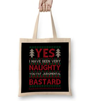 Yes I Have Been Naughty Rude Christmas Knit Pattern Bez Çanta Uzun Saplı