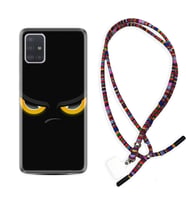 Samsung a71 A72 A73 A7 A9 2018 C7 C9 Kılıf Boyun Asklı Rasta Silikon Black Eyes 1644