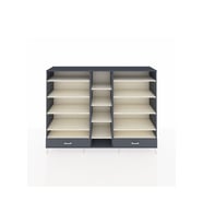 Hyperion Dolap 14 Raflı 2 Çekmeceli  220x44x163 Antrasit-Aytaşı/Antrasit